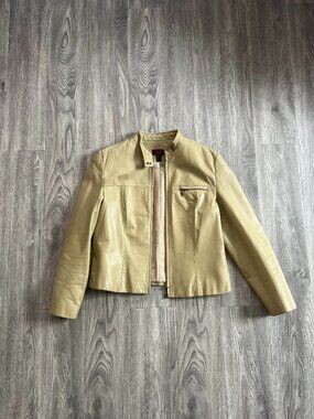 Danier Women's Tan Leather Jacket (Size: L)